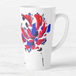 Gekruiste bloem latte mok