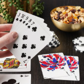 Gekruiste bloem pokerkaarten (Insitu)