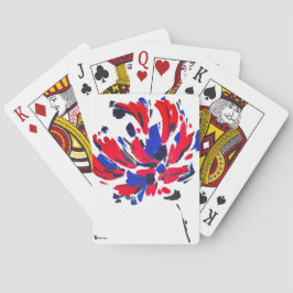Gekruiste bloem pokerkaarten