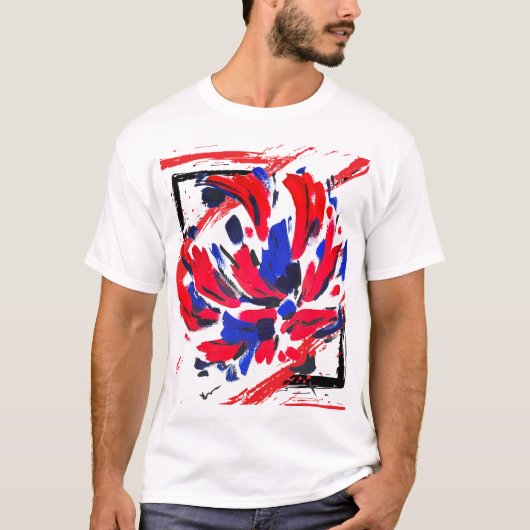 Gekruiste bloem t-shirt (Voorkant)
