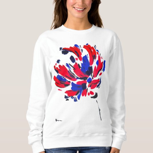 Gekruiste bloem trui (Voorkant)