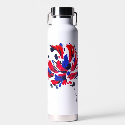 Gekruiste bloem waterfles (Voorkant)