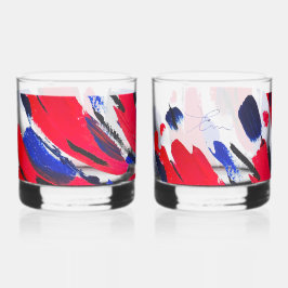 Gekruiste bloem whisky glas