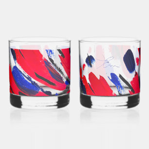 Gekruiste bloem whisky glas