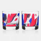 Gekruiste bloem whisky glas (Achterkant)