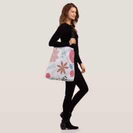 gekruiste Canvas tas met bloemmotief