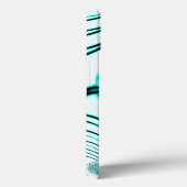 Gekruiste cyaan gebogen sporen op lichte achtergro Case-Mate iPhone case (Achterkant / Rechts)