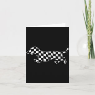Gekruiste Dachshund Retro Puppy Race Wiener Dog Kaart