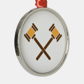 Gekruiste grepen metalen ornament (Rechts)