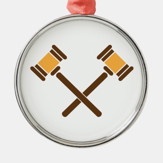 Gekruiste grepen metalen ornament (Voorkant)