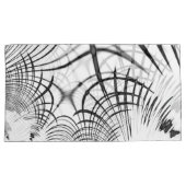 Gekruiste grijze lijnen herinneren ons aan schitte kussensloop (Voorkant-Rechts)