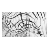 Gekruiste grijze lijnen herinneren ons aan schitte kussensloop (Achterkant-Links)