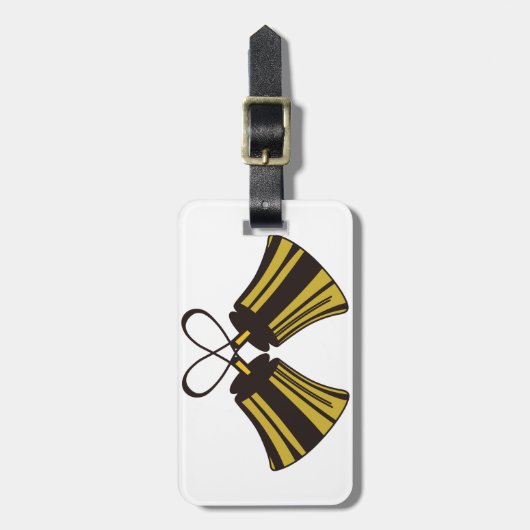 Gekruiste handriemen bagagelabel (Voorkant verticaal)