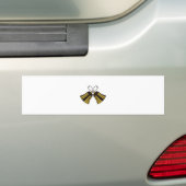 Gekruiste handriemen bumpersticker (Op auto)