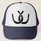 Gekruiste hoefijzers trucker pet (Voorkant)