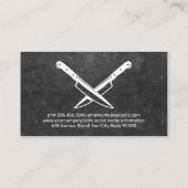 gekruiste messen | Lei Grijs Visitekaartje (Achterkant)