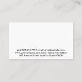 Gekruiste messen | Metalen achtergrond Visitekaartje (Achterkant)