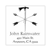 Gekruiste pijlen en speciale gepersonaliseerde rub rubberstempel (Afrduk)