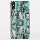 Gekruiste pixellijnen die abstracte vierkantjes vo Case-Mate iPhone case (Achterkant)