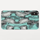 Gekruiste pixellijnen die abstracte vierkantjes vo Case-Mate iPhone case (Achterkant (horizontaal))