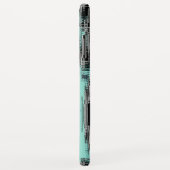 Gekruiste pixellijnen die abstracte vierkantjes vo Case-Mate iPhone case (Achterkant/rechts)