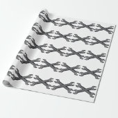 Gekruiste randen cadeaupapier (Uitgerold)