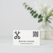 Gekruiste randen | Visitekaartje QR-code (Staand voorkant)