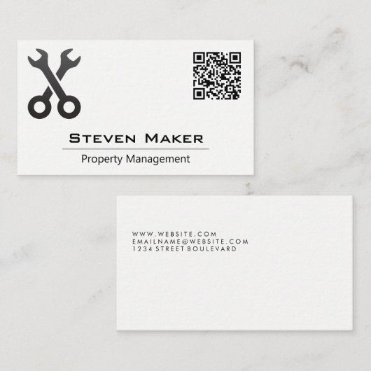 Gekruiste randen | Visitekaartje QR-code (Voorkant / Achterkant)