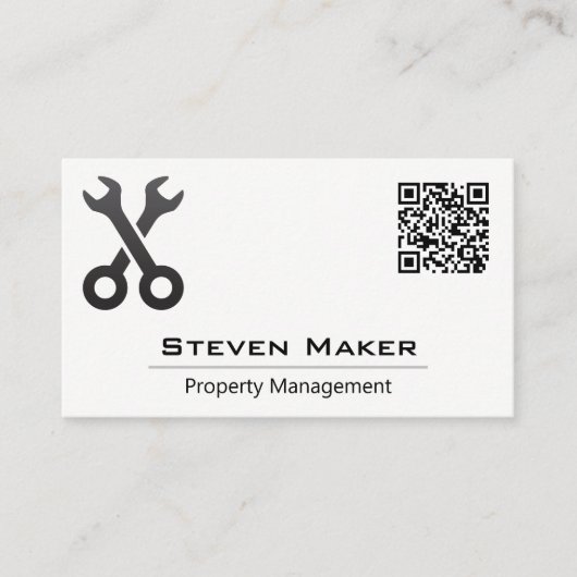 Gekruiste randen | Visitekaartje QR-code (Voorkant)