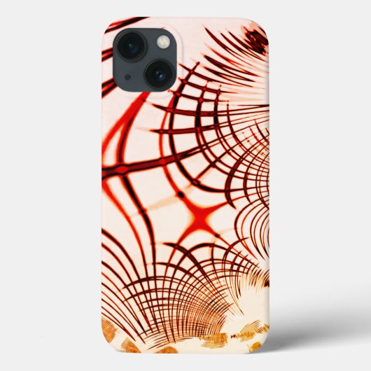 Gekruiste rode bruine gebogen sporen, verouderd ef Case-Mate iPhone case (Achterkant)