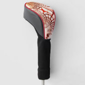 Gekruiste rode bruine gebogen sporen, verouderd ef golfheadcover (Schuin)