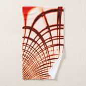 Gekruiste rode gebogen sporen met verouderd effect bad handdoek (Handdoek)