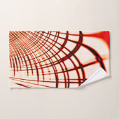 Gekruiste rode gebogen sporen met verouderd effect bad handdoek (Handdoek)