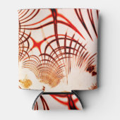 Gekruiste rode gebogen sporen met verouderd effect blikjeskoeler (Voorkant)