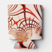 Gekruiste rode gebogen sporen met verouderd effect blikjeskoeler (Achterkant)