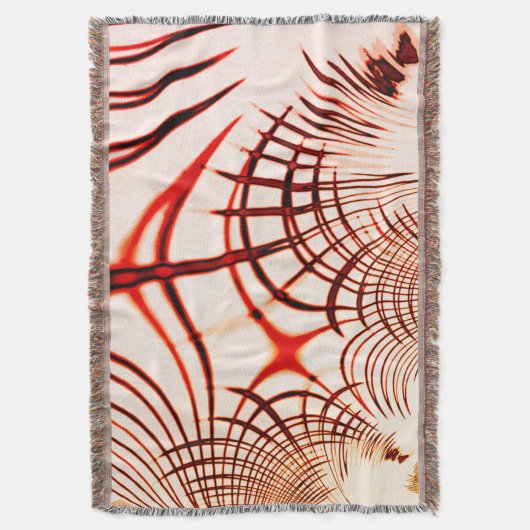 Gekruiste rode gebogen sporen met verouderd effect deken (Voorkant Verticaal)