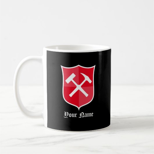 Gekruiste Rotshamer Schild Koffiemok (Links)