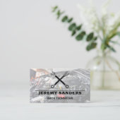 gekruiste sleutels Logo | monteur Visitekaartje (Staand voorkant)