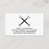 gekruiste sleutels Logo | monteur Visitekaartje (Achterkant)