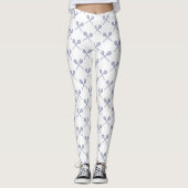 Gekruiste Squash Rackets Blauw Leggings (Voorkant)
