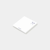 Gekruiste Squash Rackets Blauw Post-it® Notes (Schuin)