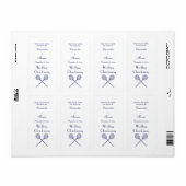 Gekruiste Squashrackets Blauw Etiket (Full Sheet)
