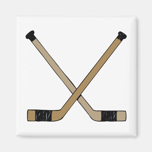 Gekruiste sticks magneet (Voorkant)