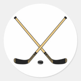 Gekruiste sticks ronde sticker