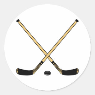 Gekruiste sticks ronde sticker