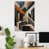 Gekruiste structuren poster (Thuiskantoor)