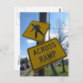 Gekruiste teken briefkaart (Voorkant / Achterkant)