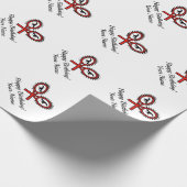 Gekruiste tennisrackets, logo op zaterdag of Kerst Cadeaupapier (Hoek)