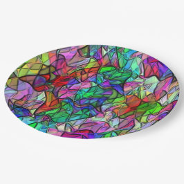 Gekruiste touwen verborgen door een gekleurde afvo papieren bordje