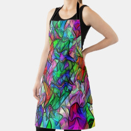 Gekruiste touwen verborgen door een gekleurde afvo schort